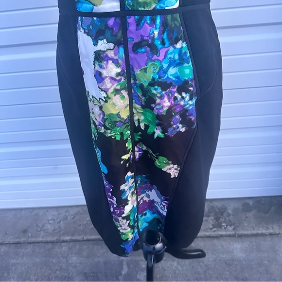 Ellen Tracy Blue Sheath Midi Dress Sleeveless Crew Neck - Picture 3 of 12